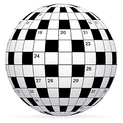 Image showing A blank crossword vector