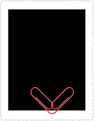 Image showing blank photo frame with heart (paperclip)