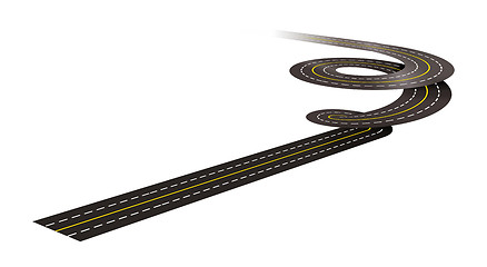 Image showing Spiral road concept illustration