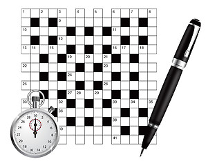 Image showing A blank crossword vector 