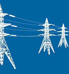 Image showing vector power line 