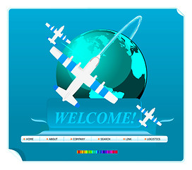 Image showing Web site template, vector