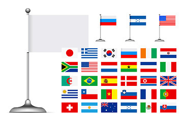 Image showing Flag set on white background