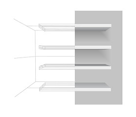Image showing Vector shelves