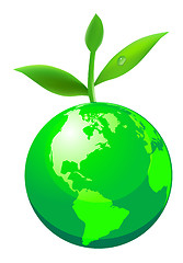 Image showing green globe 