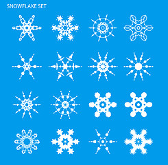 Image showing Set with snowflakes