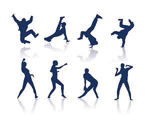 Image showing Dancing silhouettes