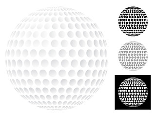 Image showing Golf ball isolated on white 