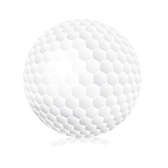 Image showing Golf ball on white background 