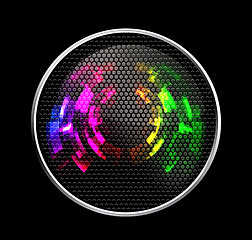 Image showing Abstract Futuristic Speaker with Glowing Lights