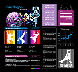 Image showing Web site template, vector