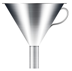 Image showing funnel made of stainless steel 