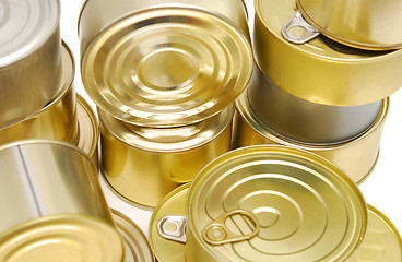 Image showing cans on white