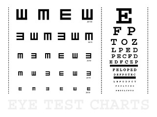 Image showing Vector Snellen eye test charts