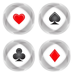 Image showing Card suits. Vector illustration. 