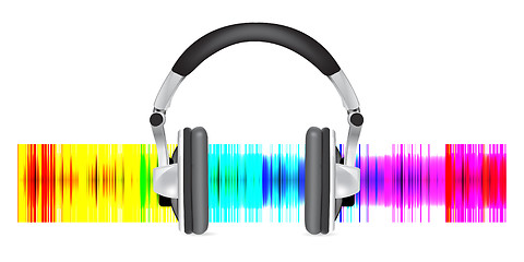 Image showing Vector illustration of studio headphones