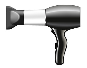 Image showing hair dryer grey - vector illustration 