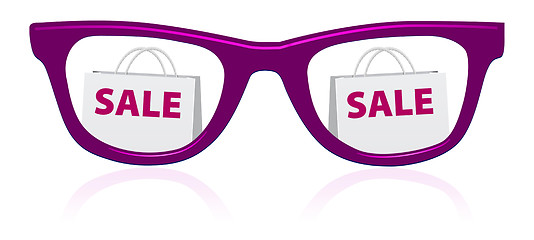 Image showing vector sale sunglasses icon 