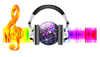 Image showing Vector illustration of studio headphones 