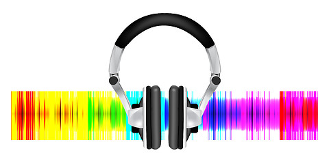 Image showing Professional icon of the headphones 