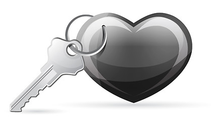 Image showing Heart with key 