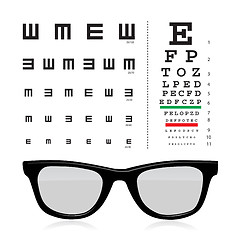 Image showing vector Snellen eye test chart