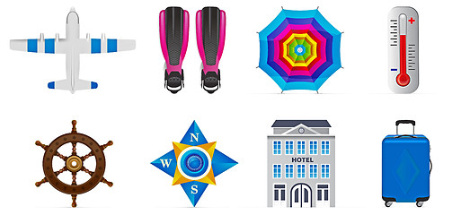 Image showing Vector Travel icons set 