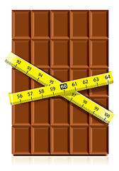 Image showing chocolate with measure tape