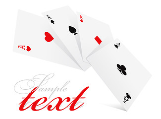 Image showing Four aces of different card suits