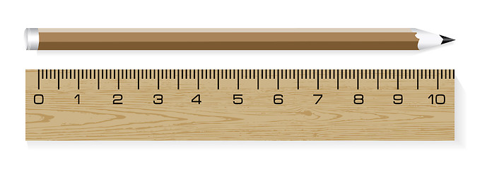 Image showing Vector wooden ruler