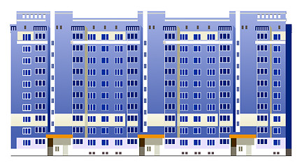 Image showing Beautiful multi-storey buildings vector illustrations