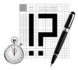 Image showing japan crossword vector