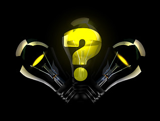 Image showing Question mark in lightbulb