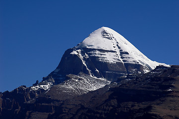 Image showing Landscape of snow-capped mountains