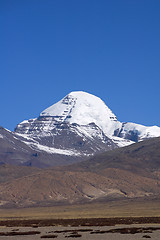 Image showing Landscape of snow-capped mountains