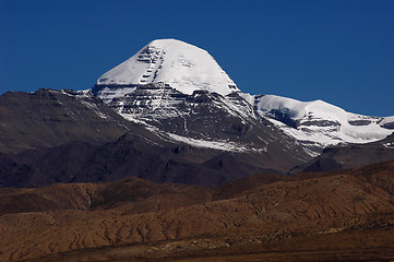 Image showing Landscape of snow-capped mountains