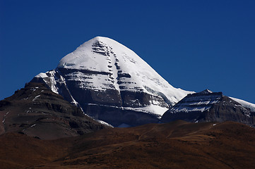 Image showing Landscape of snow-capped mountains