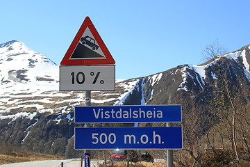 Image showing Norwegian road sign