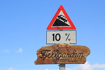 Image showing Norwegian road sign