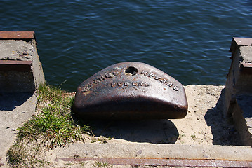 Image showing Old bollard