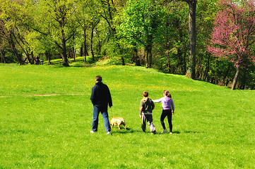 Image showing Happy family in park