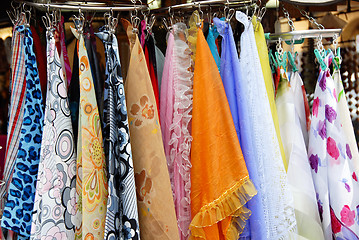 Image showing Colorful scarfs