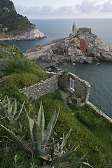 Image showing Porto venere, the church on headland.