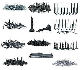 Image showing Set of different screws