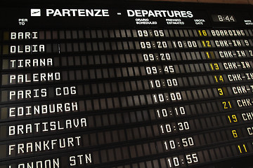 Image showing Departures