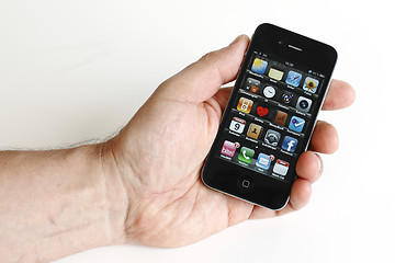 Image showing Iphone in hand