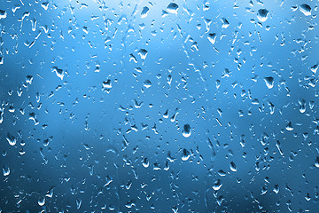 Image showing water drops on glass