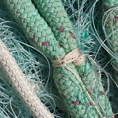 Image showing Green rope