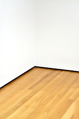 Image showing Empty Room Interior Corner with White Walls