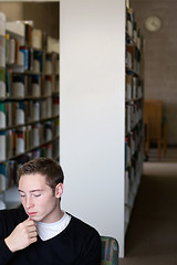 Image showing Student At the Library